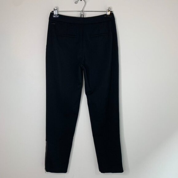 Aritzia Wilfred Pants Trousers Straight leg zipper ankle pleated Black Size 0 - Picture 8 of 15